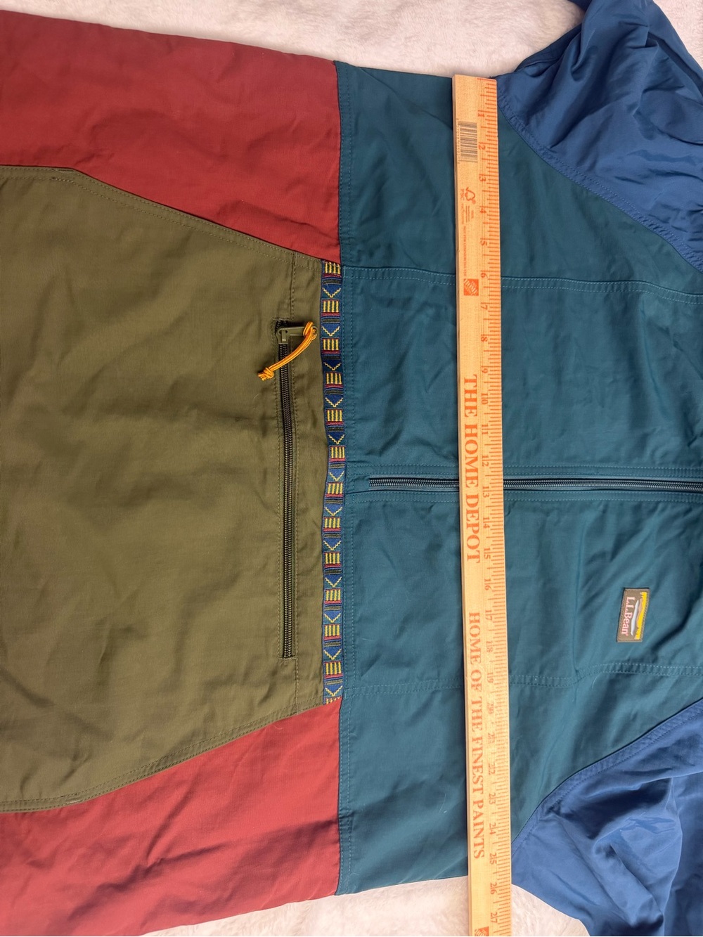 L.L. Bean Men’s Mountain Classic Anorak Jacket with Aztec Print- Size XL Tall - Picture 8 of 10